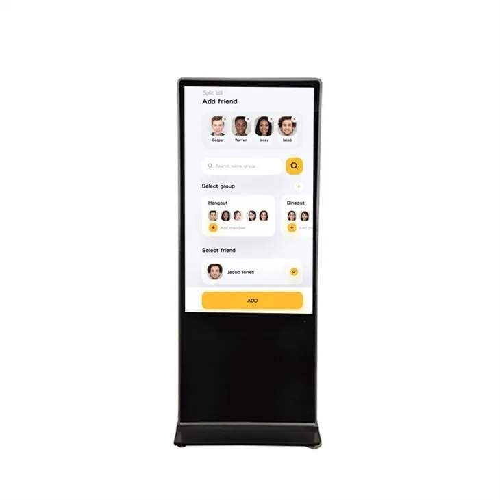 65 Inch Infrared Touch Screen Digital Signage And Displays Kiosk Advertising Equipments